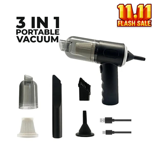 Ramadan Sale Imported Cordless 3-in-1 Rechargeable Vacuum Cleaner and Blower - Cleans up every corner of your Home and Car