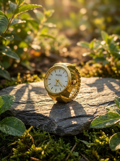 Ring Watch- Golden