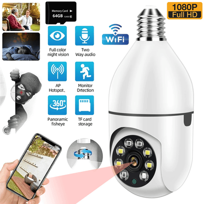 Smart Wireless Camera Bulb Shape CCTV Security Camera